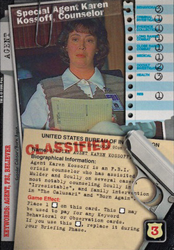 Card XF96-0030 GCon - Special Agent Karen Kossoff, Counselor